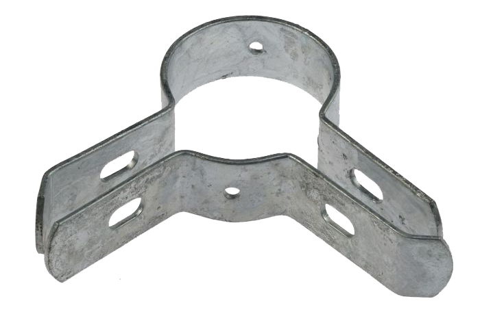Buisklem heavy-duty fencing brackets ensuring reliable rail-to-post connections in chain-link, panel, or mesh fence systems.
